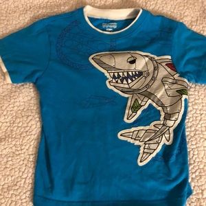 Blue shark design little boys tee